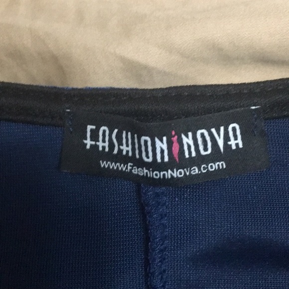 Blue Velvet Dress - Picture 3 of 3